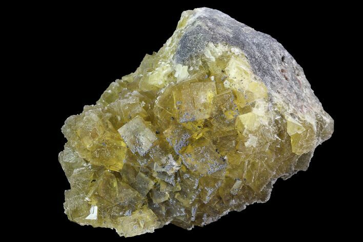 Yellow, Cubic Fluorite Crystal Cluster - Spain #98693